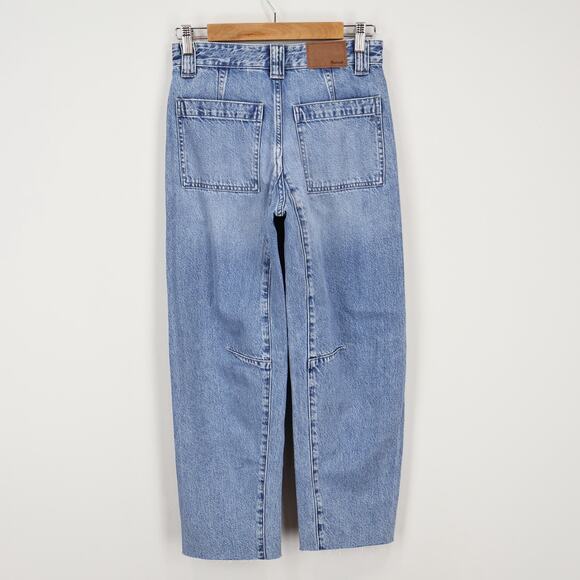Madewell The Darted Barrel Leg Jean Riverbend Wash Size 23 NWT - Picture 8 of 10